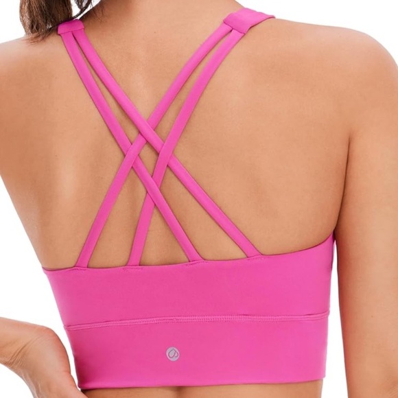 SPORTS BRA PINK SOMA STRAPPY BACK  LONG LINE XS NWT 48.00 - Picture 2 of 11